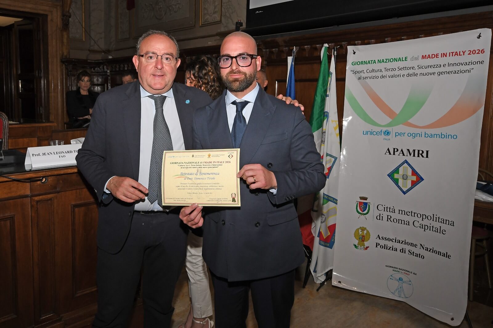 Le eccellenze del made in Italy premiate presso palazzo Valentini