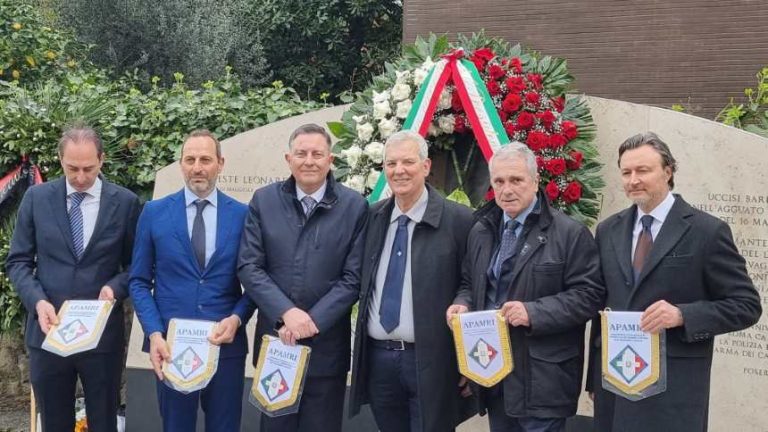 Delegazione Apamri per l'anniversario della strage di via Fani